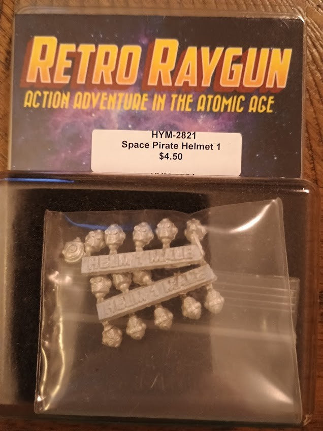 Retro Raygun Space Pirate Helmet 1 28/30mm Hydra Miniatures