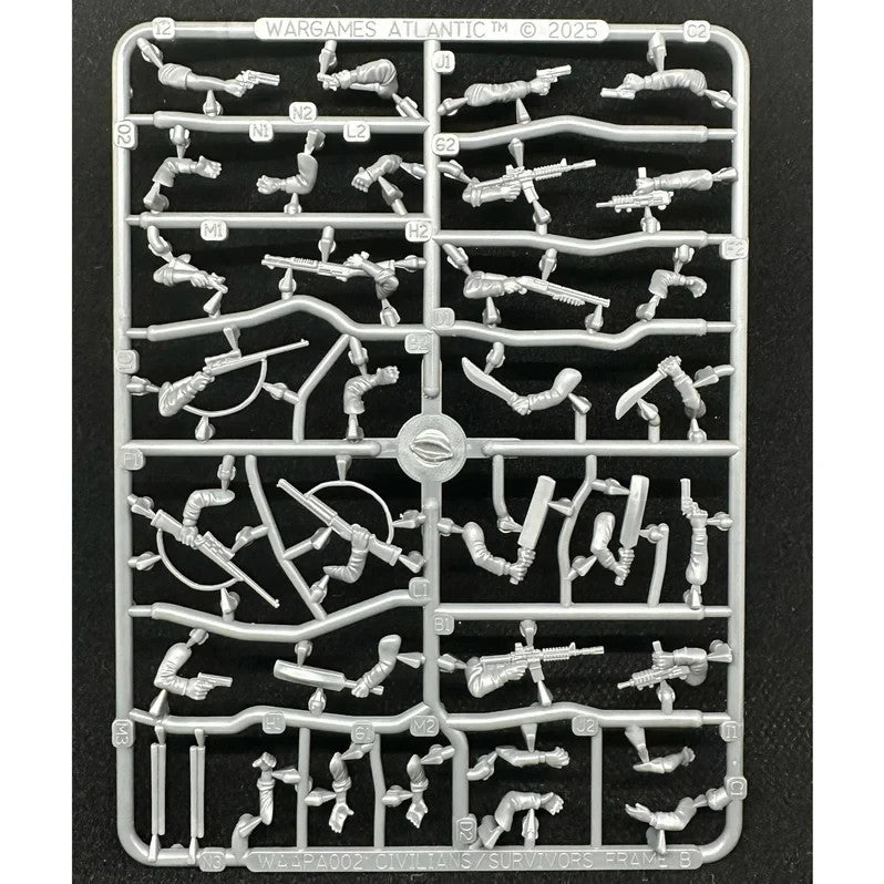 Wargames Atlantic Pulp Adventures Civilians & Survivors: Men Sprues – x6 28mm Miniatures