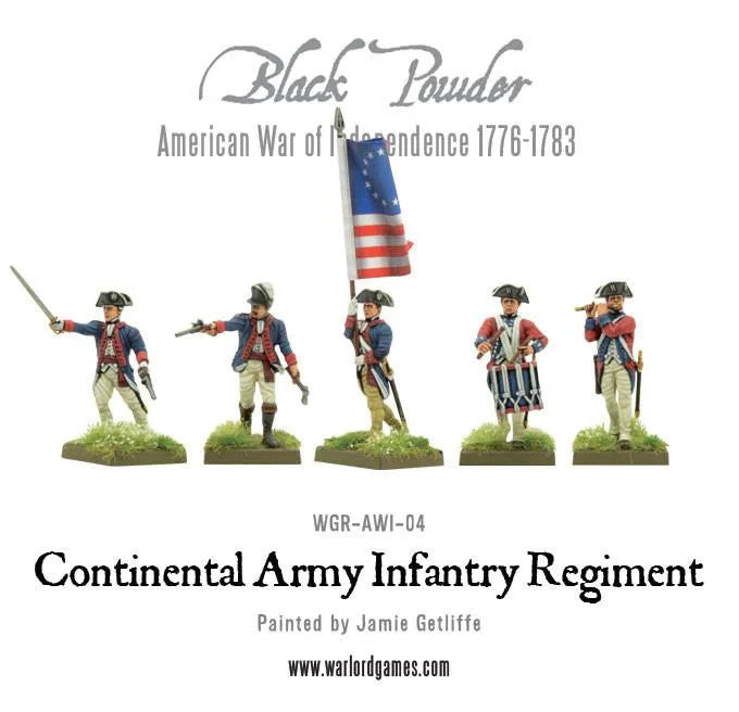 Continental Infantry Regiment Line SPRUE 28mm AWI Minis by Warlord Games