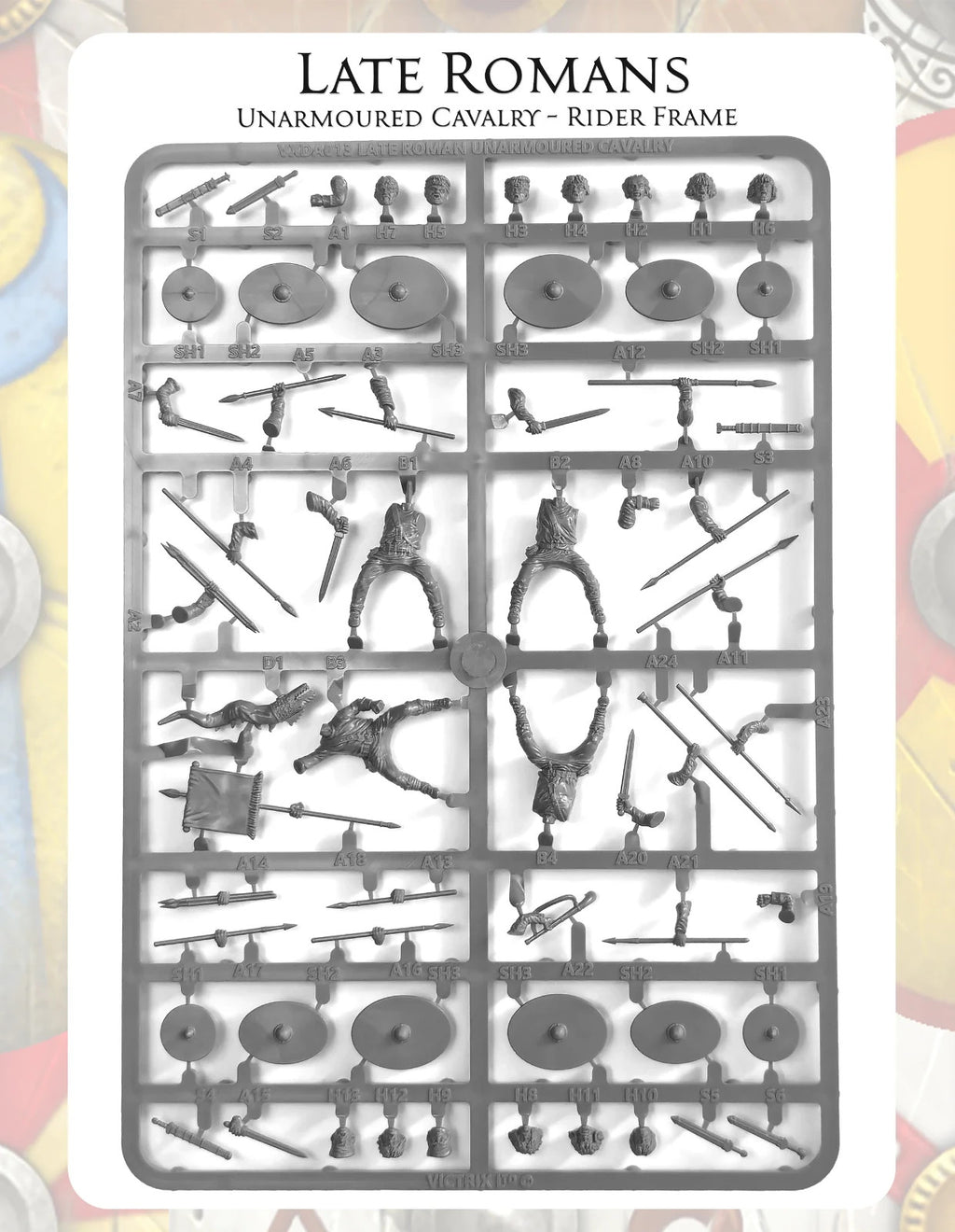 VICTRIX Late Roman Unarmored Cavalry - 28mm Miniatures SPRUES