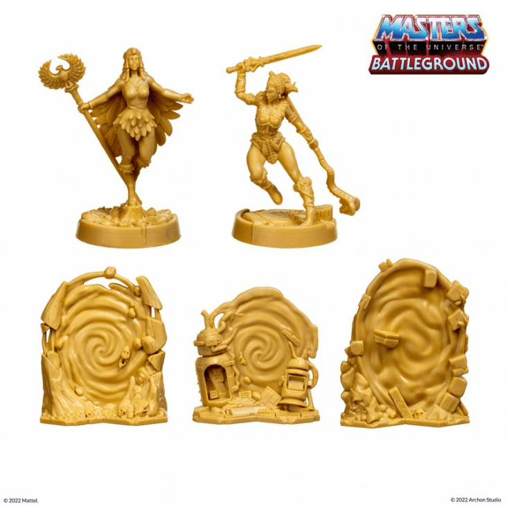 Masters of the Universe Battleground Teela & Sorceress - 28mm Fantasy Miniatures