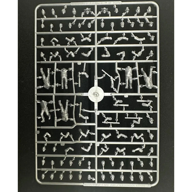 Wargames Atlantic Pulp Adventures Civilians & Survivors: Men Sprues – x6 28mm Miniatures