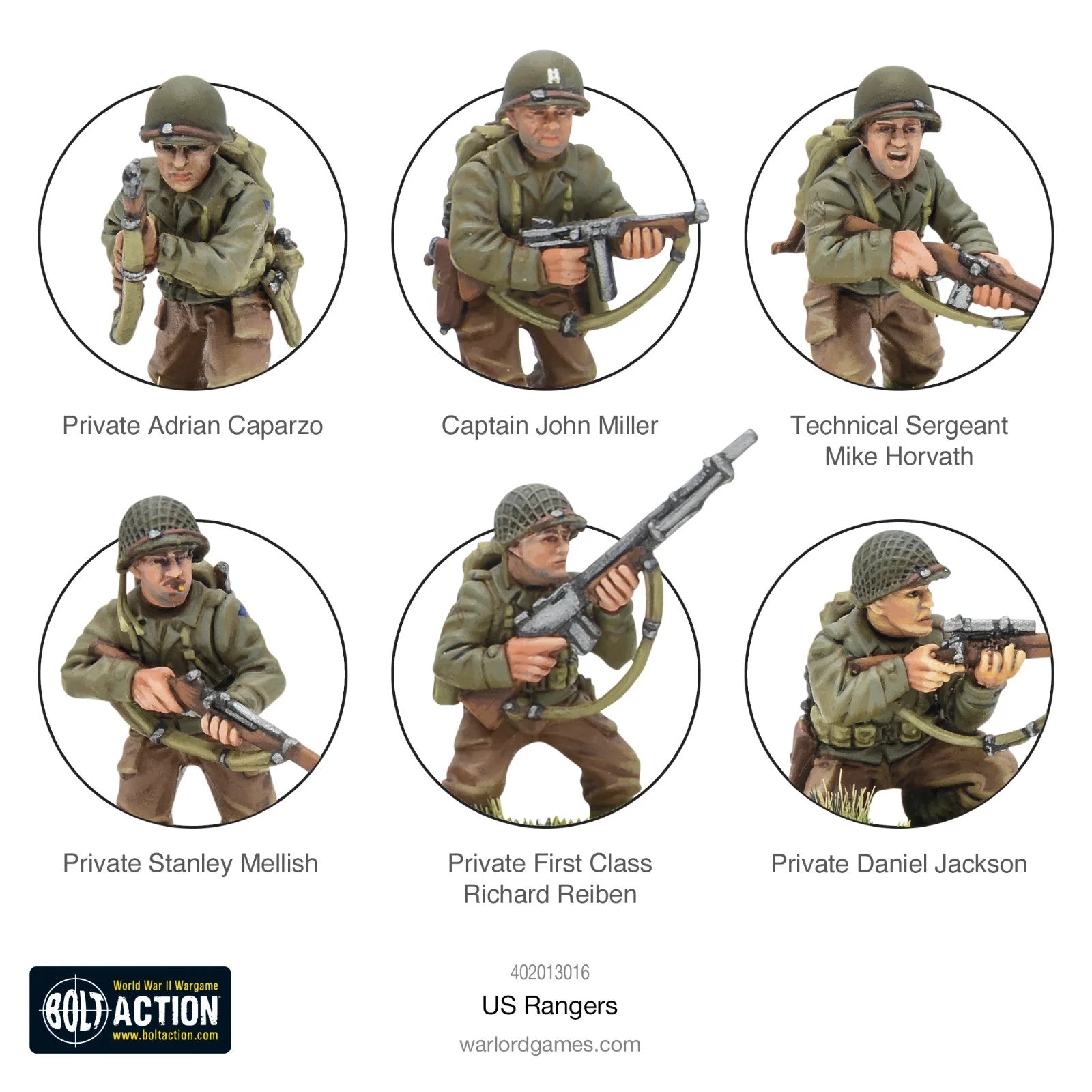 Warlord Games US Army Rangers SPRUE 28mm WW2 Infantry Miniatures
