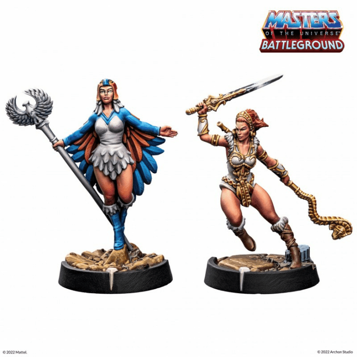 Masters of the Universe Battleground Teela & Sorceress - 28mm Fantasy Miniatures