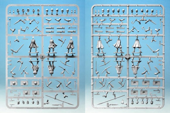 Oathmark Human Light Infantry Sprue – x5 28mm Fantasy Minis (North Star)