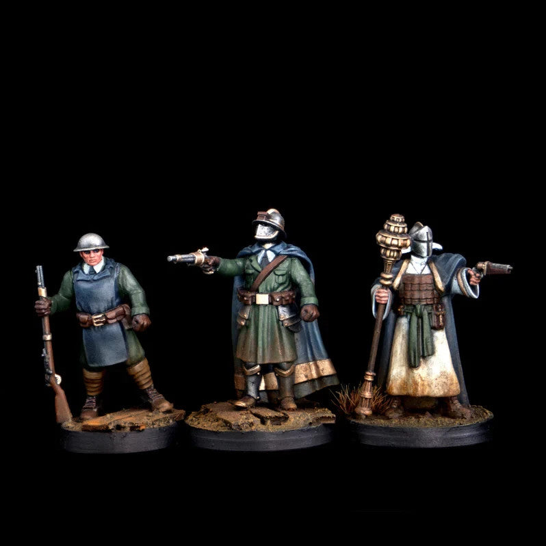 Wargames Atlantic Trench Missionaries Leader Sprue – x4 32mm Weird War Miniatures