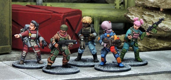 Stargrave Mercenaries II: Female Sci-Fi Warrior Sprue (x5 28mm Miniatures)