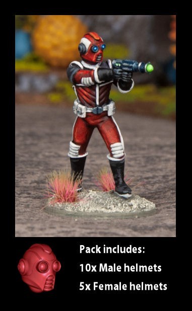 Retro Raygun Space Pirate Helmet 1 28/30mm Hydra Miniatures