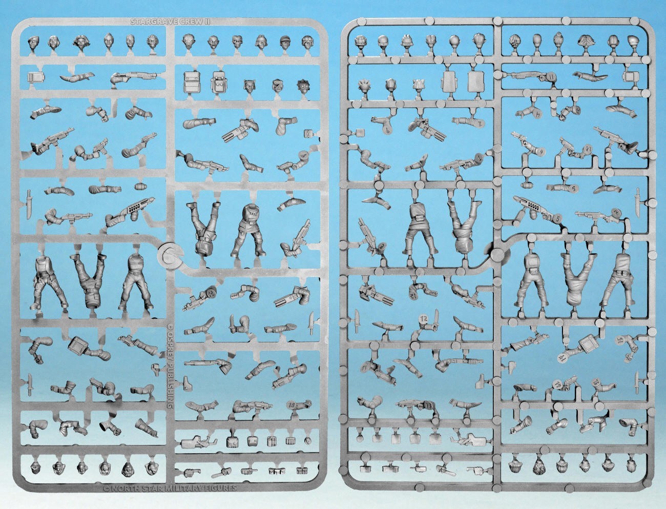 Stargrave Crew II: Female Sci-Fi Crew Sprue (x5 28mm Miniatures)