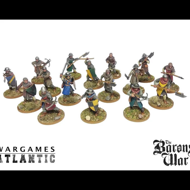 Wargames Atlantic Foot Serjeants Infantry Sprue – 28mm Medieval (6 Figures)
