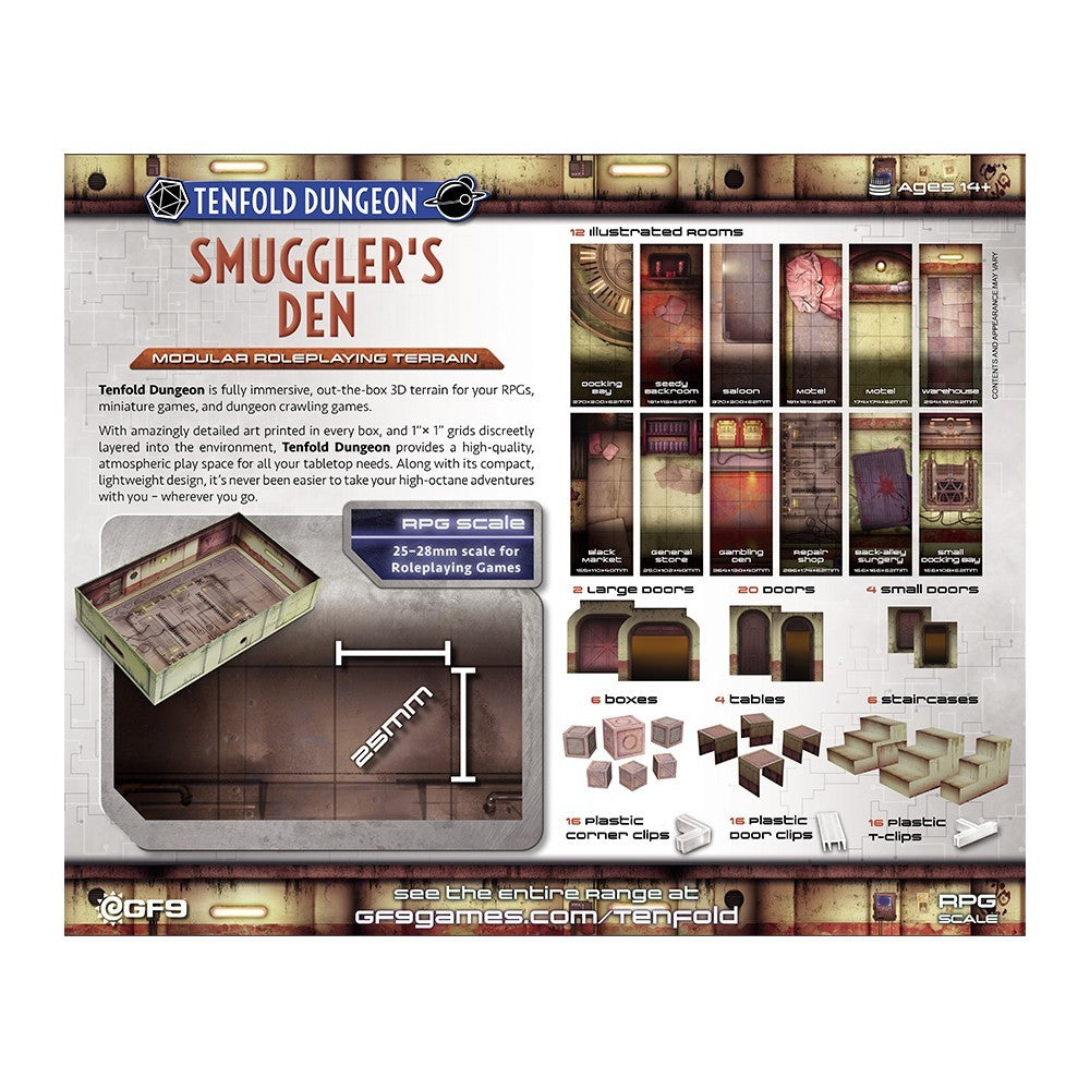 Tenfold Dungeon: Smuggler's Den - Modular Layout for RPGs (Gale Force 9)