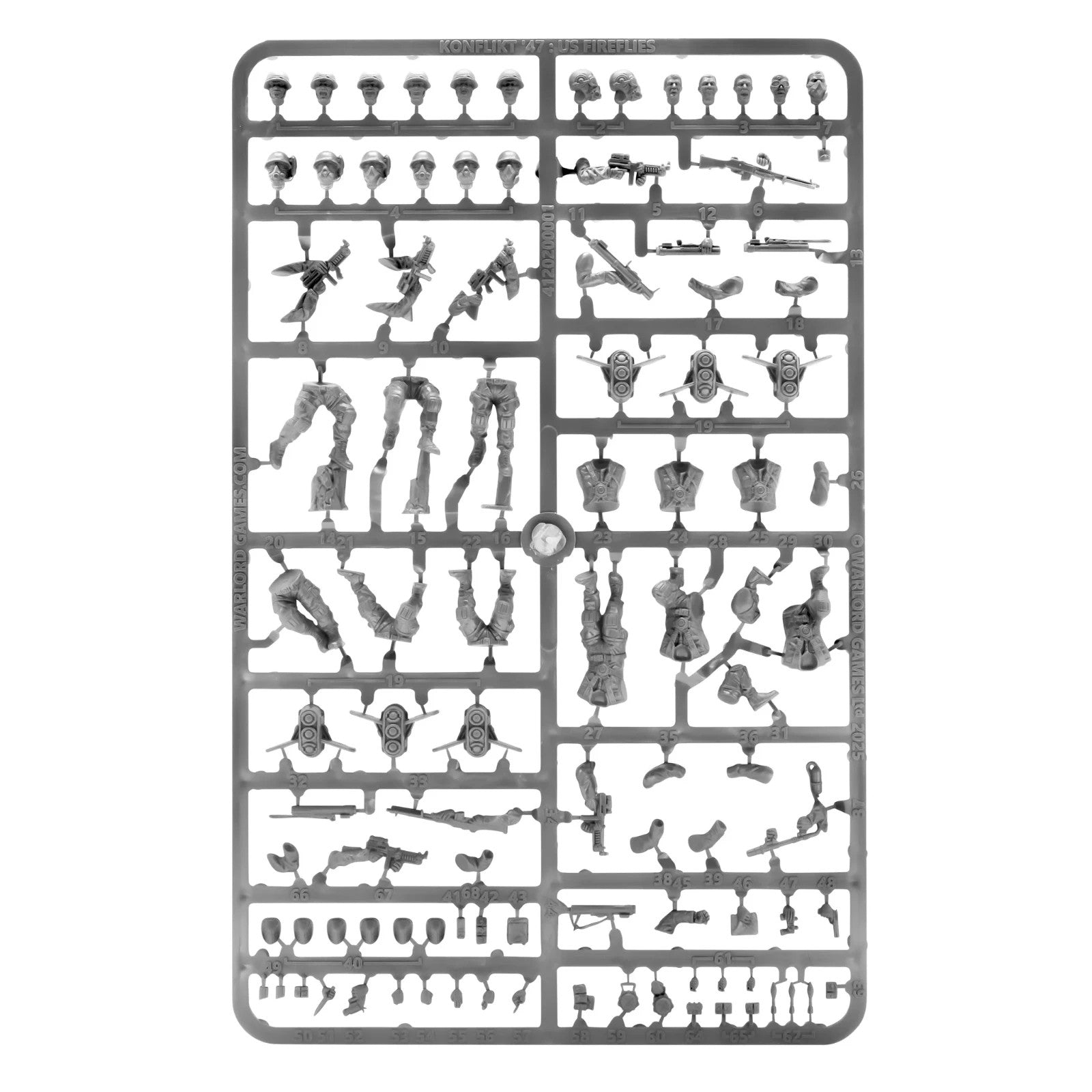 Firefly Airborne Infantry (x6) SPRUE for Konflikt 47 (Warlord Games)