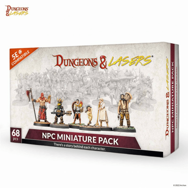 Archon Studios Dungeons & Lasers: NPC Miniature Pack 28mm Fantasy Figures