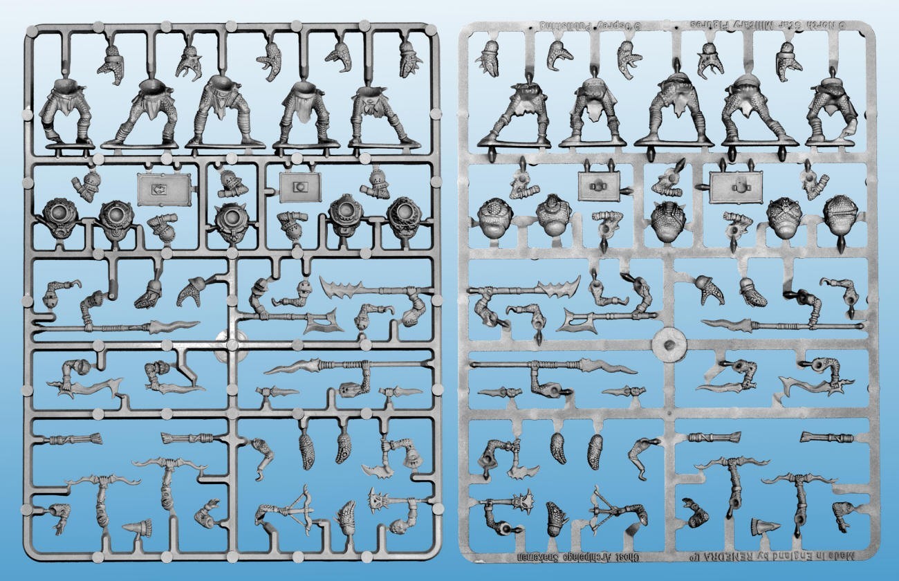 Frostgrave Ghost Archipelago: Snake Men SPRUES 28mm Fantasy (North Star)