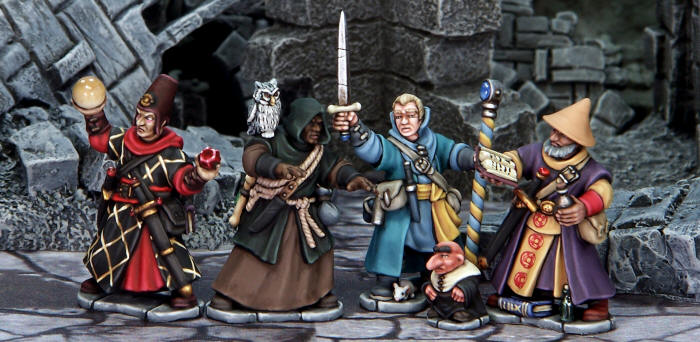 Frostgrave Wizards Sprue – x4 28mm Fantasy Miniatures (North Star)