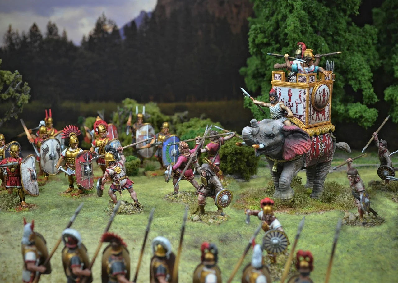 Victrix African War Elephant Set - 2 Elephants & 14 Crew - 28mm