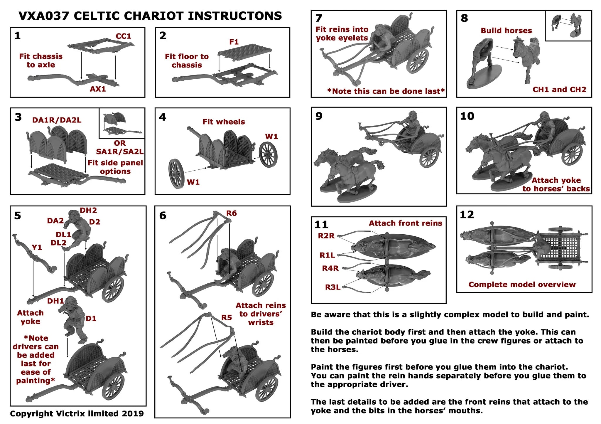 Victrix Celtic Chariot Set - 3 Chariots & 20 Figures - 28mm