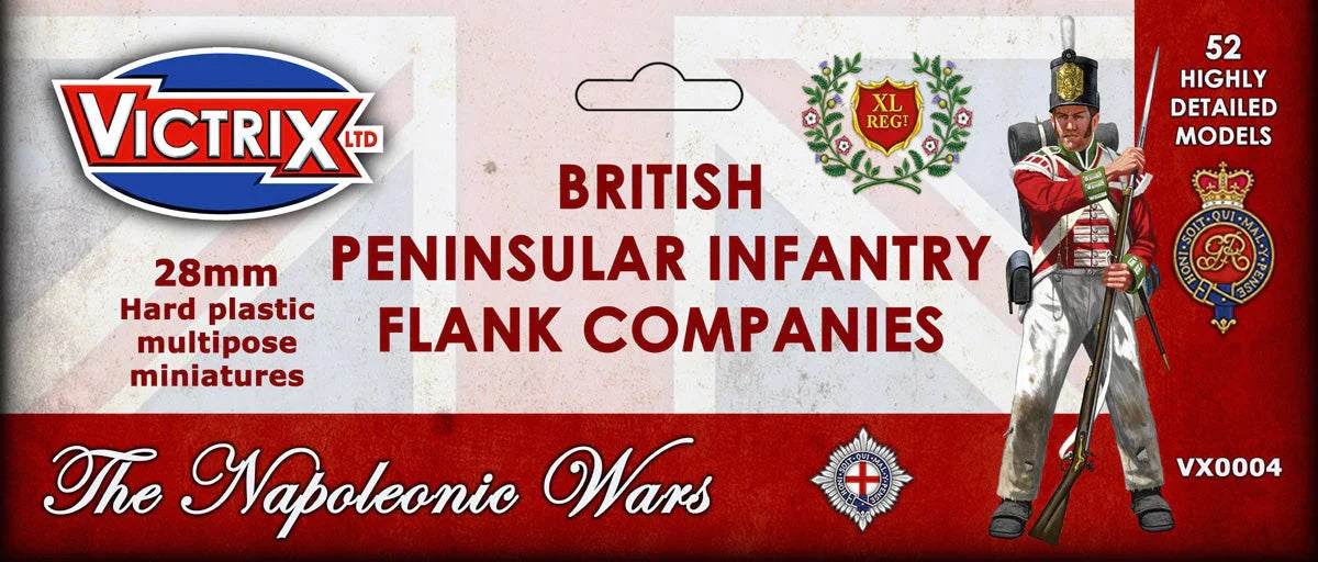 VICTRIX British Peninsular Flank Infantry (x52 Figures) - 28mm Napoleonic Minis