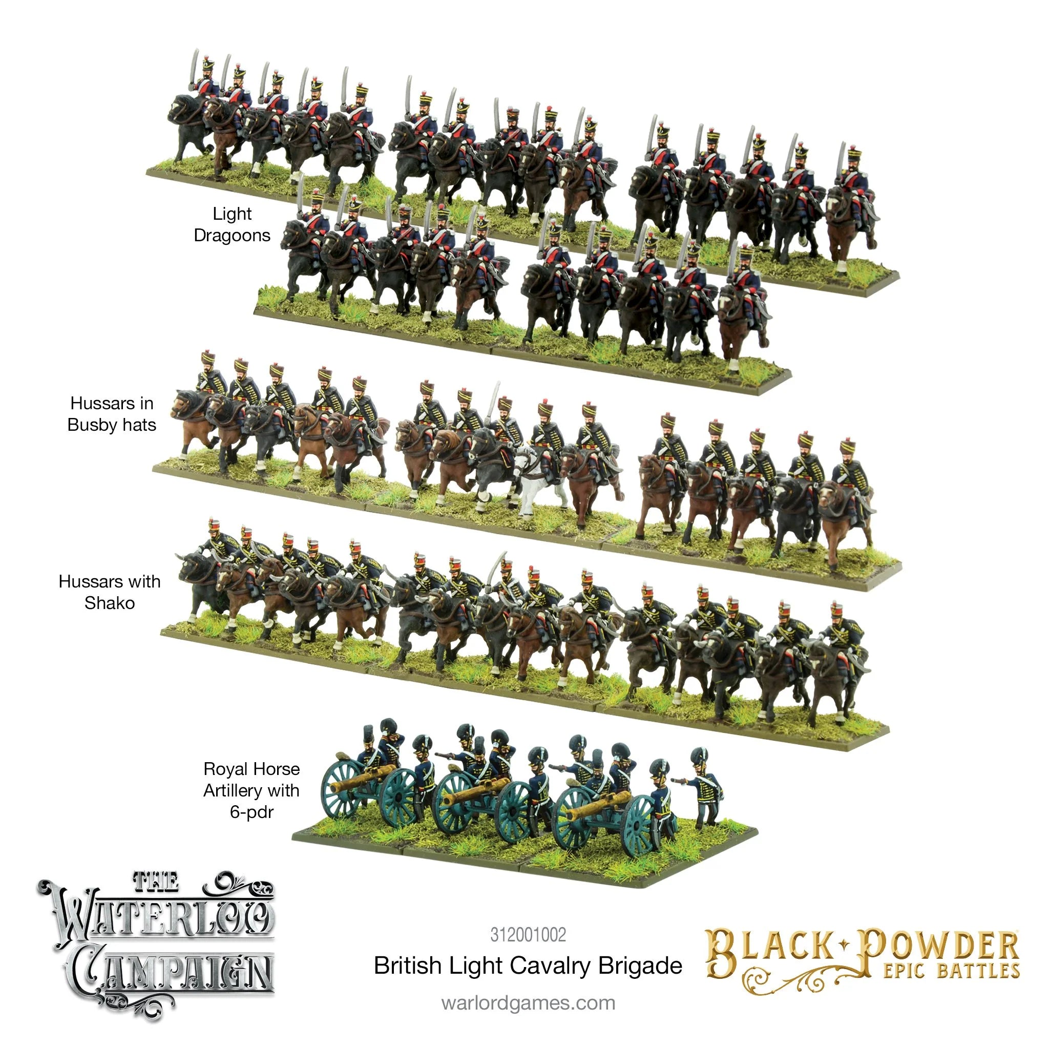Black Powder Epic Battles: Waterloo - British Light Cavalry Sprue