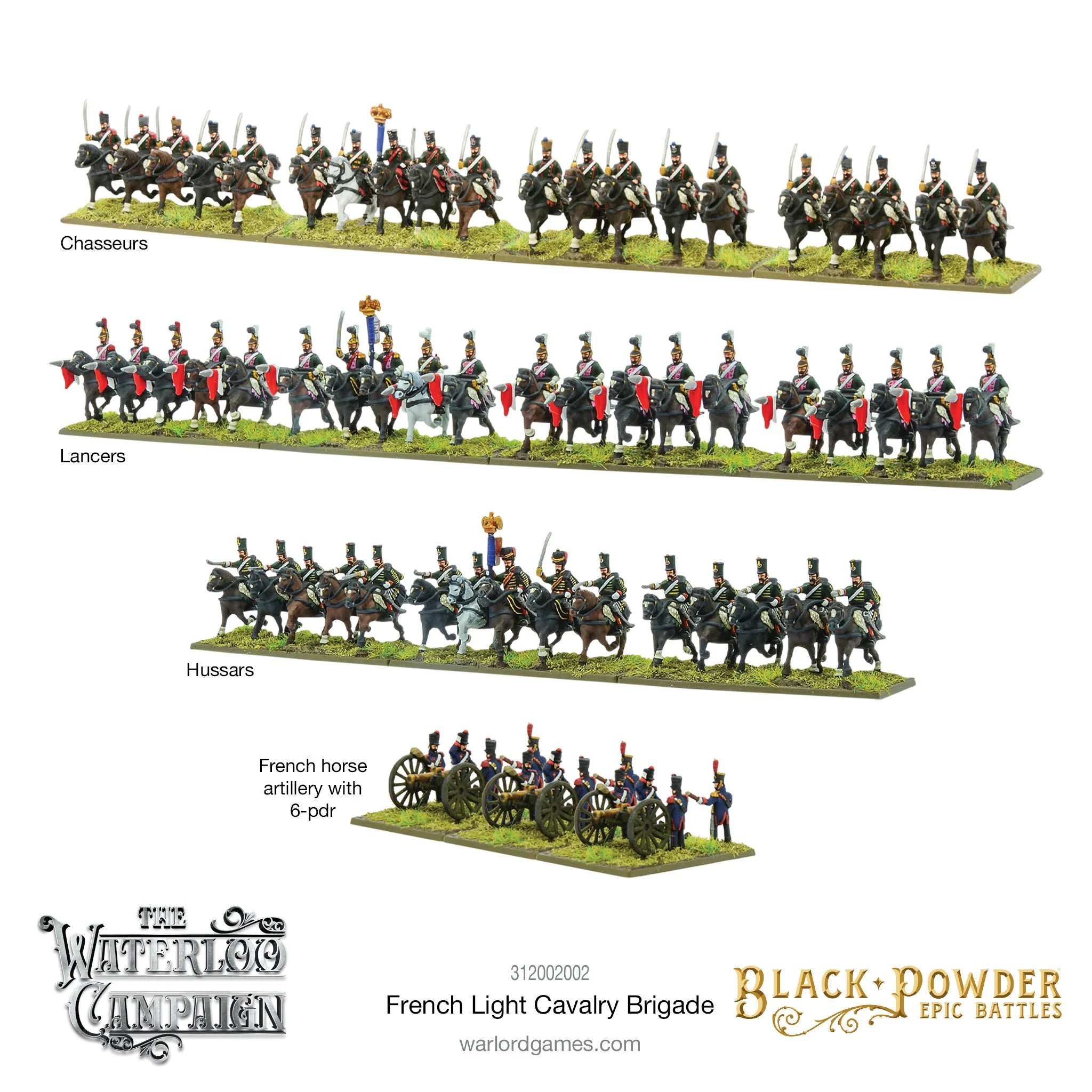 Black Powder Epic Battles: Waterloo - French Light Cavalry Sprue