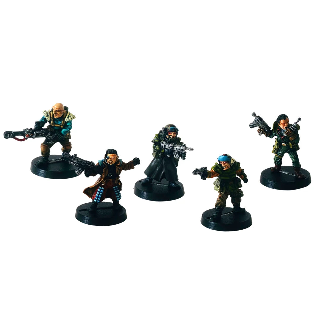 Pre-Painted 28mm Sci-Fi Miniatures – TIKONaMUT Mercs (eM4 Miniatures)