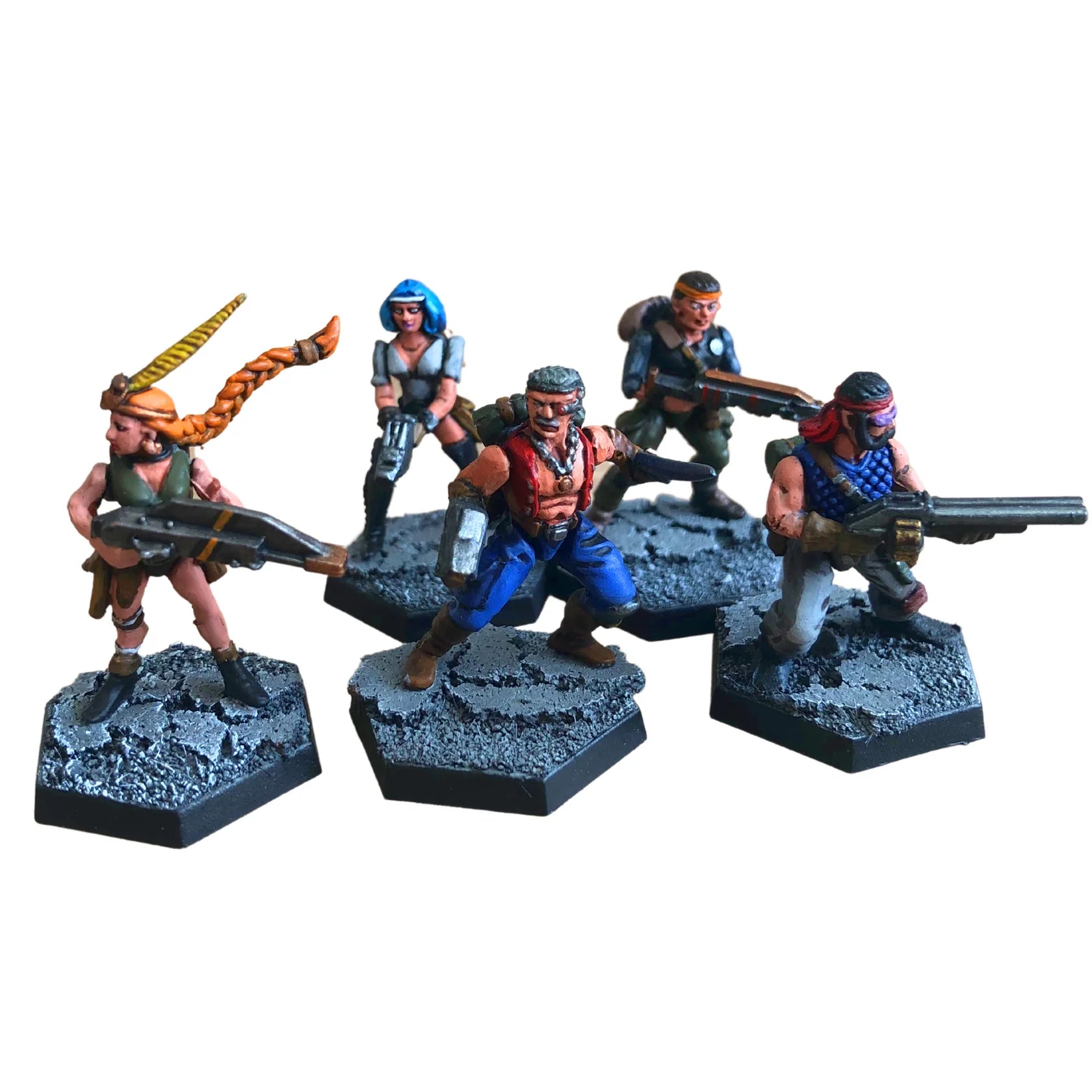 Sci-Fi Ganger Sprue - x5 28mm Minis - Necromunda (eM4)