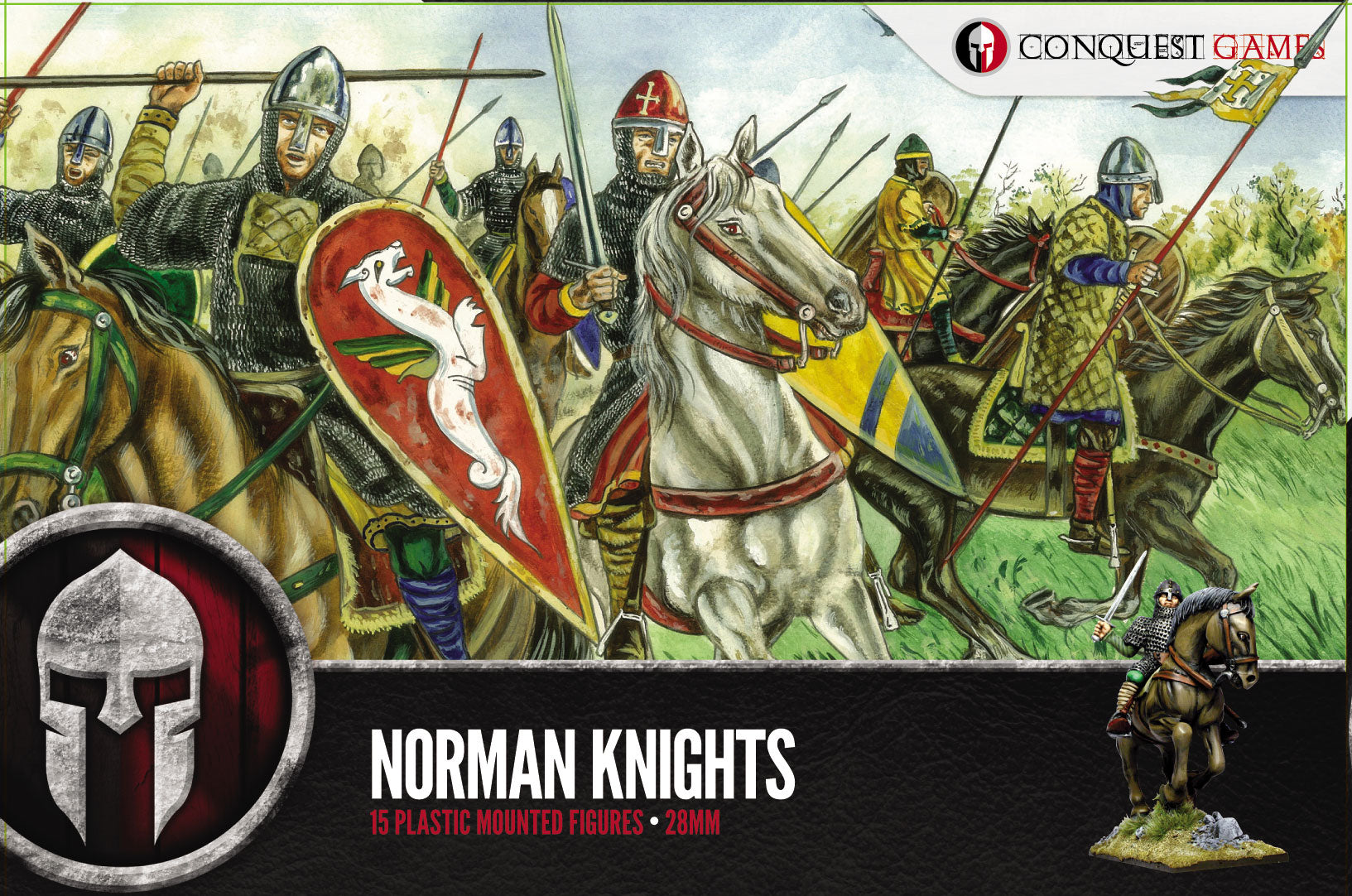 Conquest Games Norman Knights (x15 28mm Medieval Cavalry)