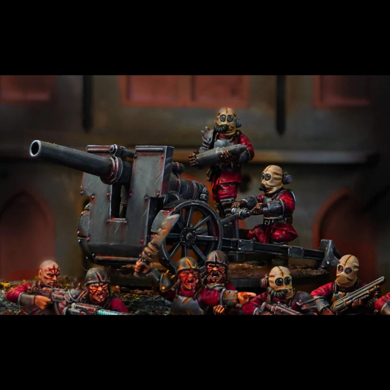 Wargames Atlantic: The Damned Heavy Artillery | 28mm Towed Cannon + 4 Crew
