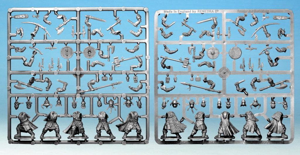 Frostgrave Barbarians Sprue – x5 28mm Fantasy Miniatures (North Star)