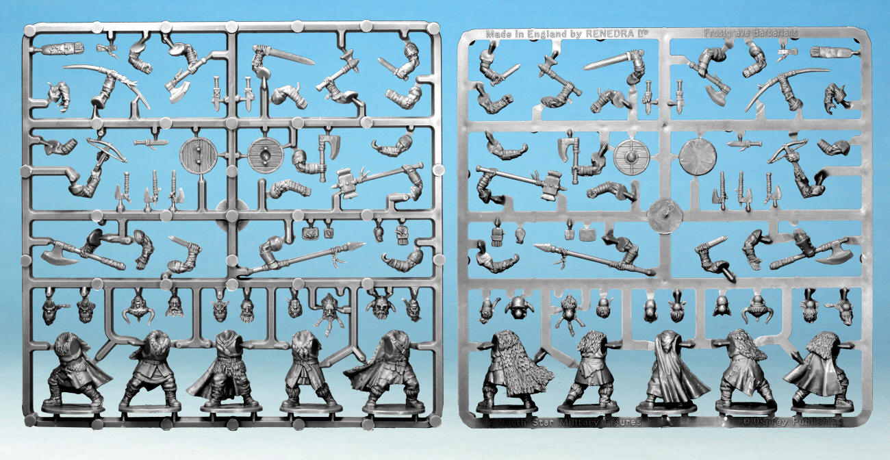 Frostgrave Barbarians Sprue – x5 28mm Fantasy Miniatures (North Star)