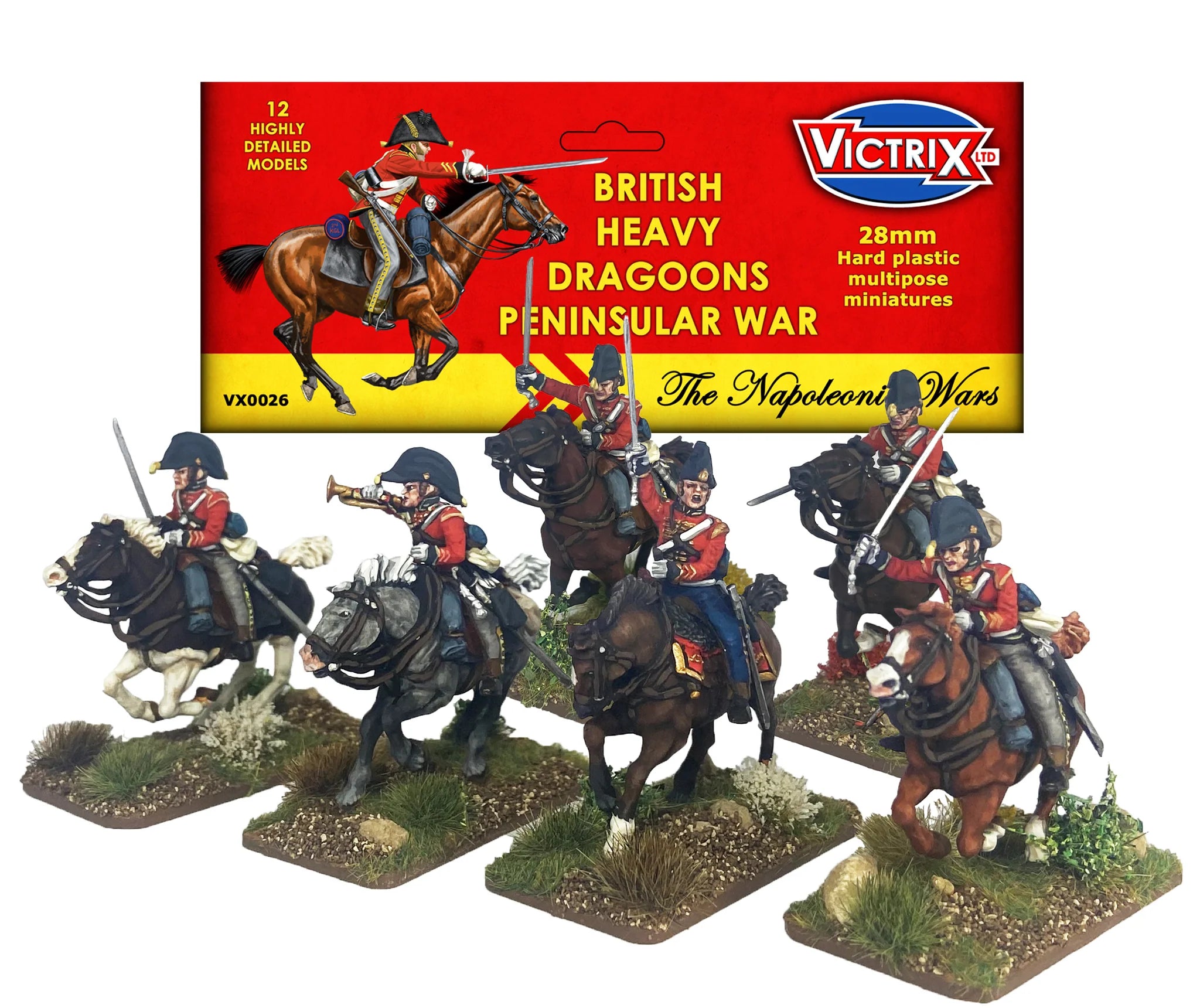 VICTRIX British Peninsular War Heavy Dragoons (x12 Cavalry) - 28mm Napoleonics