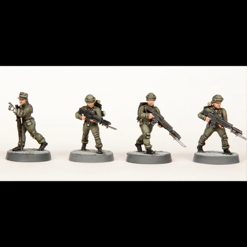 Death Fields: Cannon Fodder (Female) – 28mm Sci-Fi Infantry Miniatures