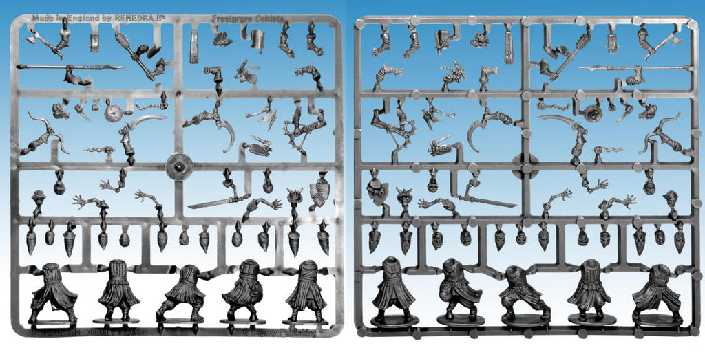 Frostgrave Cultists Sprue – x5 28mm Fantasy Miniatures (North Star)