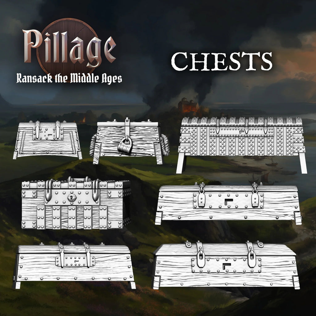 VICTRIX Treasures & Chests Sprue — 28mm Dark Age & Medieval Loot