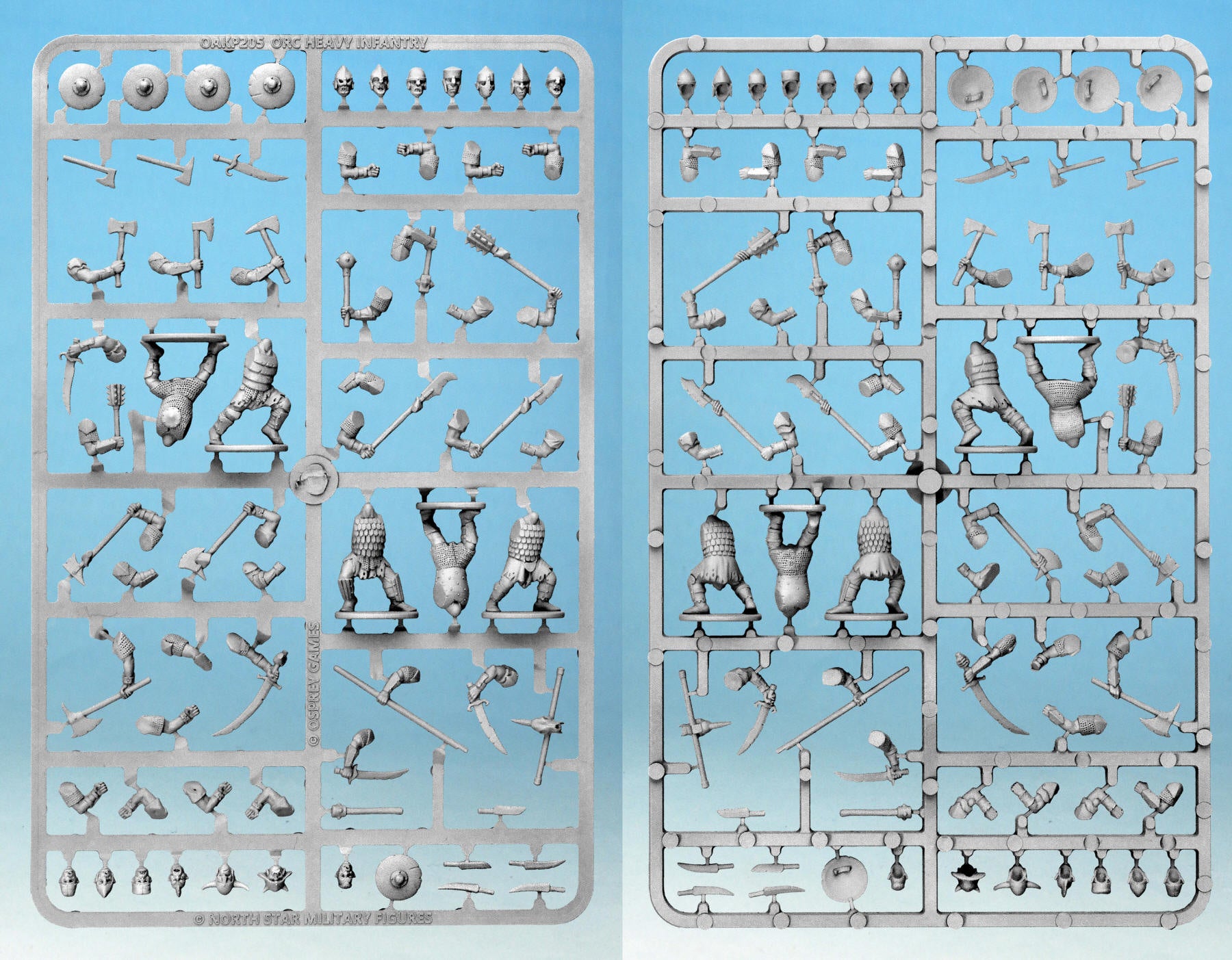 Oathmark Orc Heavy Infantry Sprue – x5 28mm Fantasy Minis (North Star)