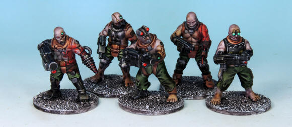 Stargrave Automatons Sprue (x5 28mm Cyborg Minis) | WH40k Servitors