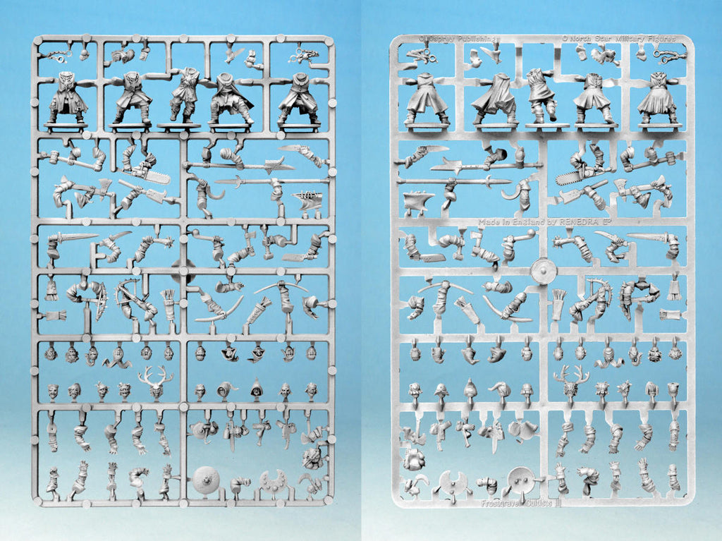 Frostgrave Cultists III Sprue – x5 28mm Fantasy Miniatures (North Star)