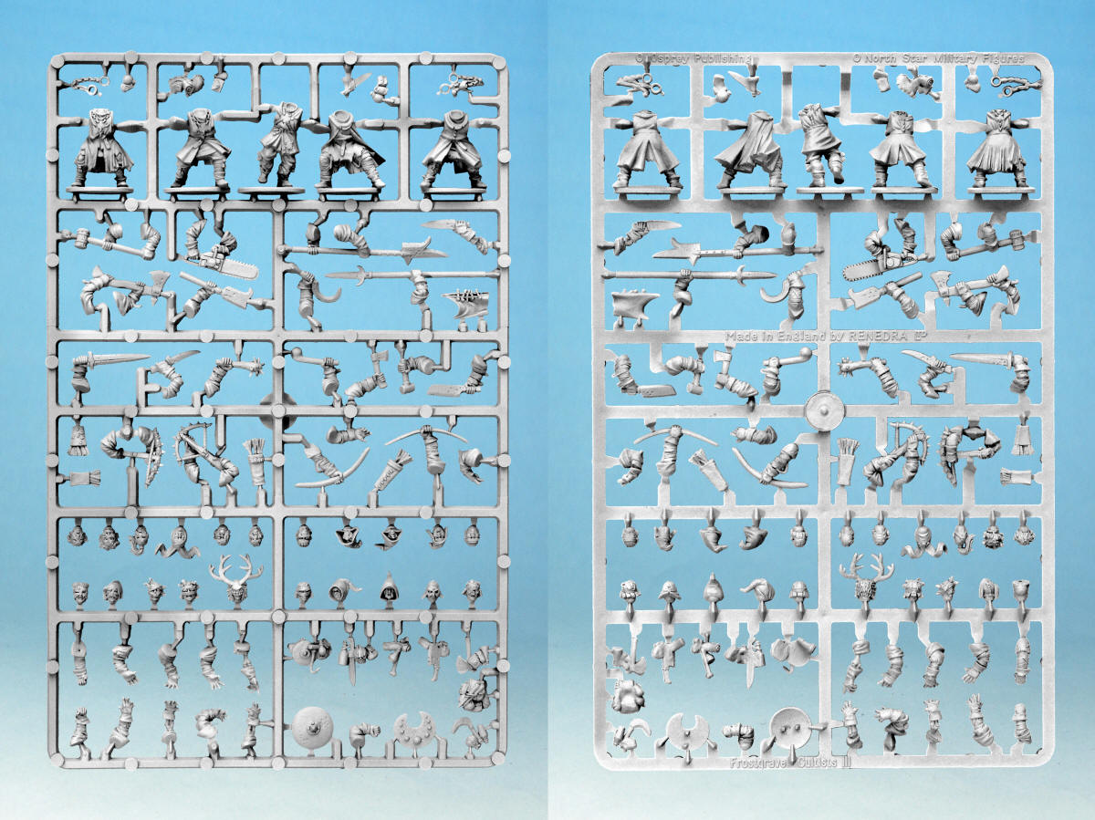 Frostgrave Cultists III Sprue – x5 28mm Fantasy Miniatures (North Star)