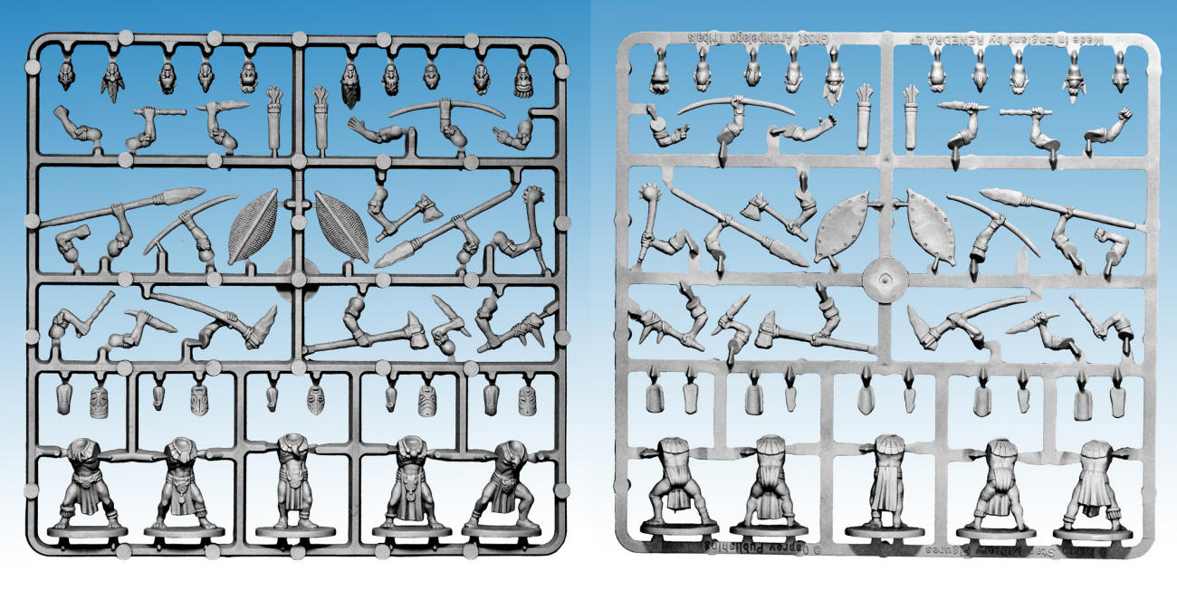 Frostgrave Ghost Archipelago Tribals Sprue – x5 28mm Fantasy Native Minis (North Star)