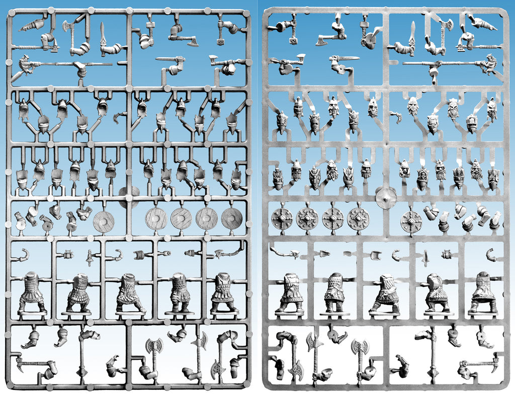 Oathmark Dwarf Heavy Infantry Sprue – x5 28mm Fantasy Minis (North Star)