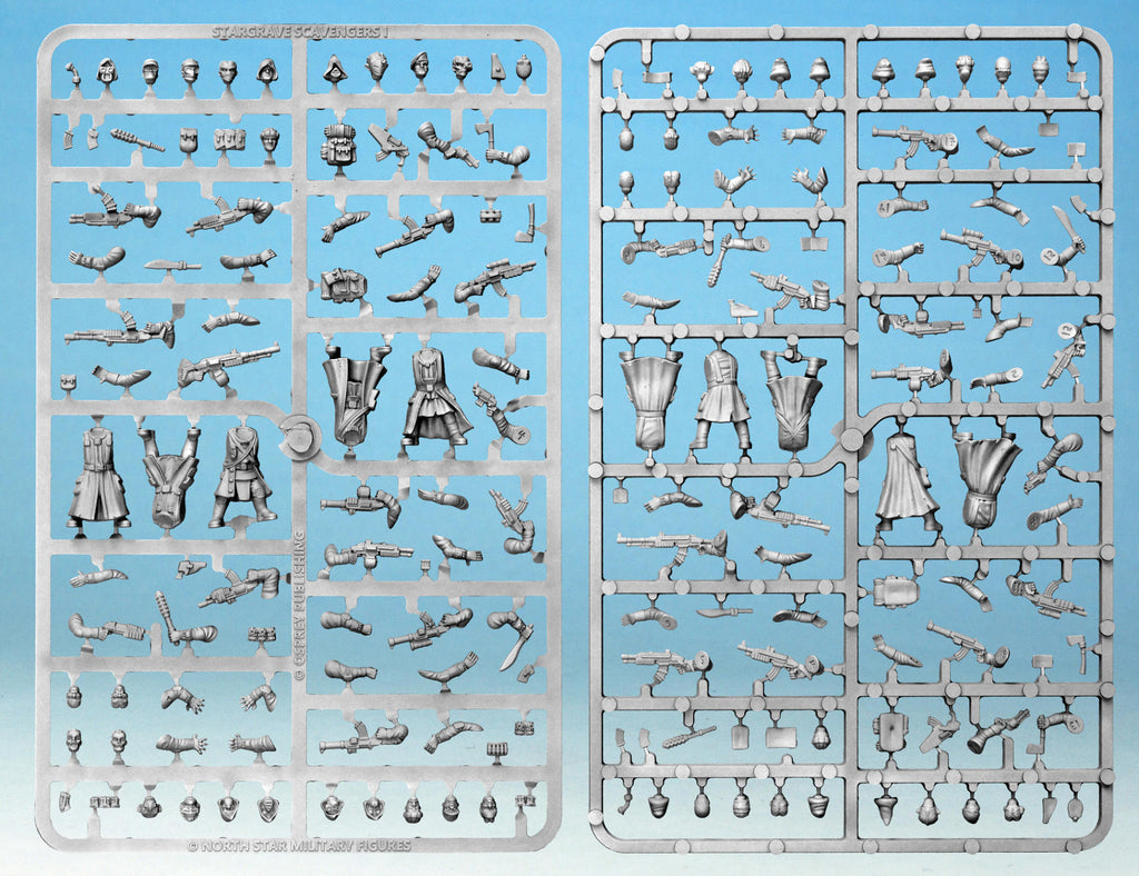 Stargrave Scavengers: Sci-Fi Raider Sprue (x5 28mm Miniatures)