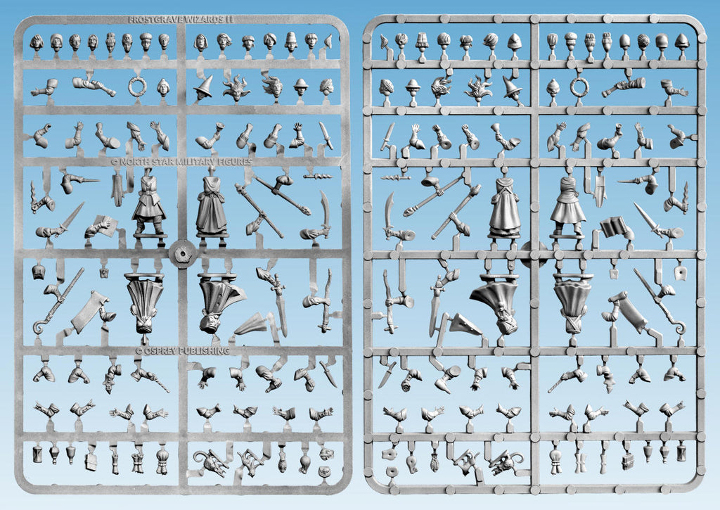Frostgrave Wizards II: Female Sprue – x4 28mm Fantasy Miniatures (North Star)