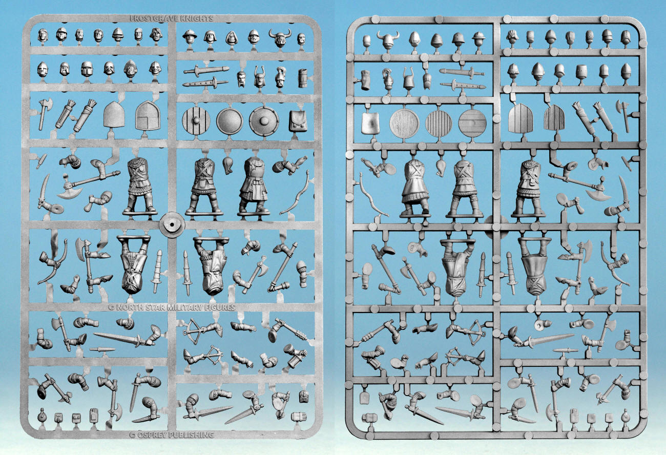 Frostgrave Knights Sprue – x5 28mm Fantasy Miniatures (North Star)
