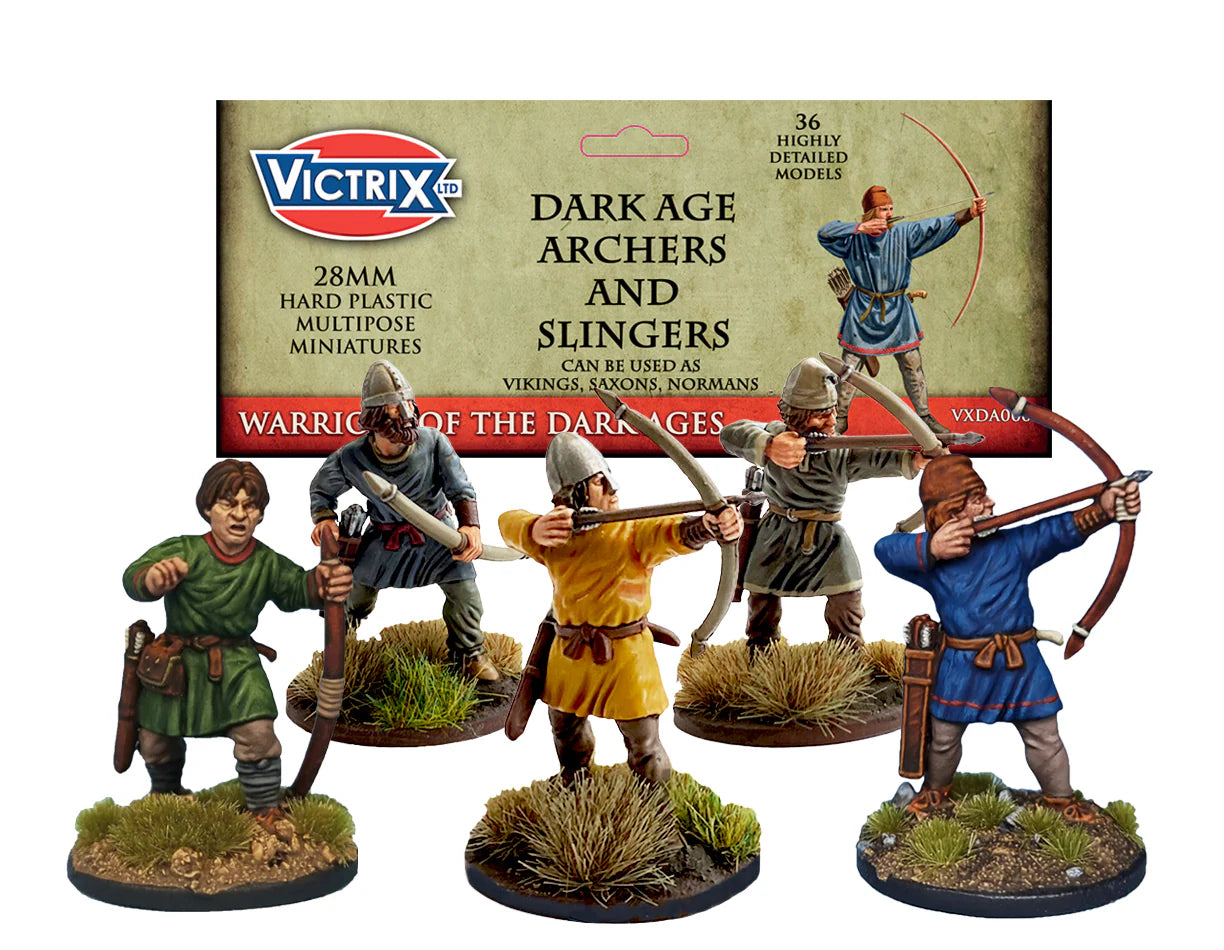 VICTRIX Dark Age Archers & Slingers Sprue (x6 Figures) - 28mm Miniatures