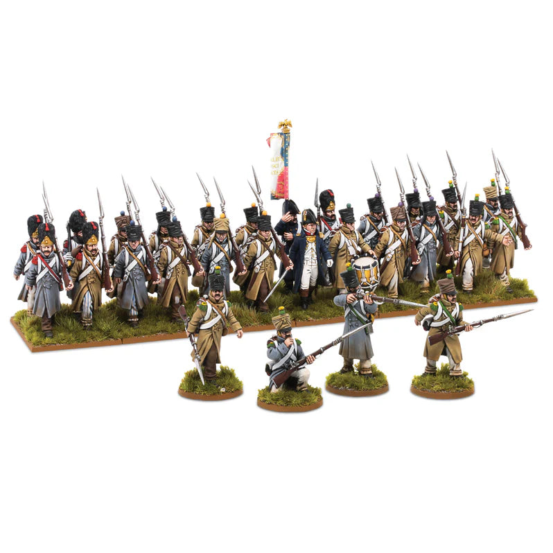 Wargames Atlantic French Infantry in Greatcoats Command Sprue - 28mm Napoleonic Miniatures