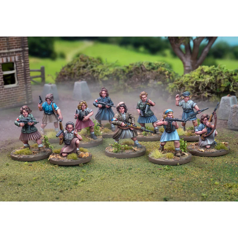 Wargames Atlantic WW2 Partisans: French Resistance Women - 28mm Sprue (x5 Figures)