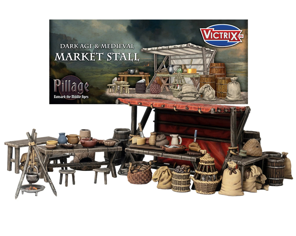 VICTRIX Medieval Market Stall - 28mm Wargame Scenery