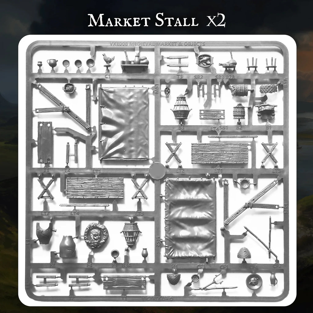 VICTRIX Medieval Market Stall - 28mm Wargame Scenery