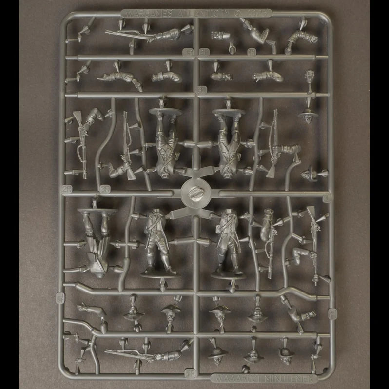Wargames Atlantic Minutemen Sprue | x5 28mm AWI Miniatures