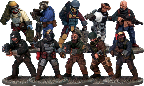Stargrave Mercenaries: Male Sci-Fi Warrior Sprue (x5 28mm Miniatures)